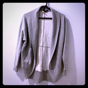Heather Gray Banana Republic Sweatshirt Cardigan